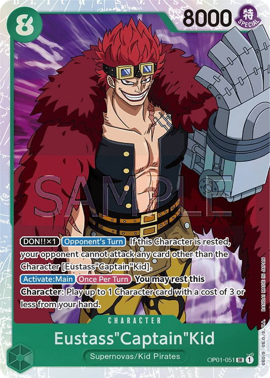 Eustass"Captain"Kid OP01-051 SR Romance Dawn One Piece Card