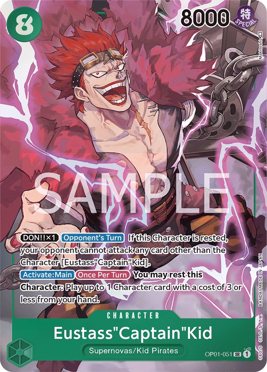 Eustass Captain Kid OP01-051 Parallel SR Romance Dawn One Piece Card