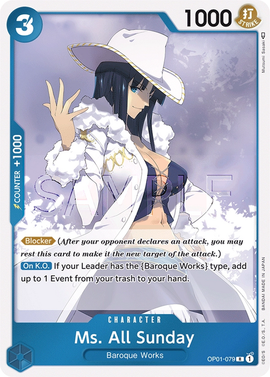 Ms. All Sunday OP01-079 R Romance Dawn One Piece Card