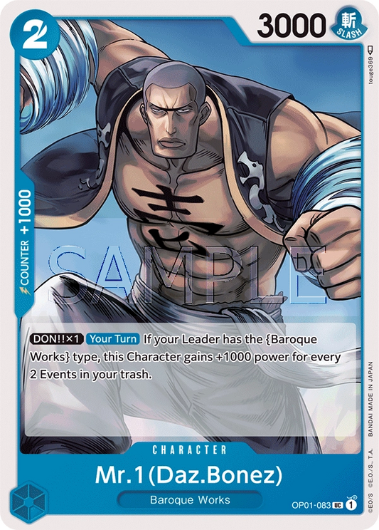 Mr.1 (Daz Bonez) OP01-083 UC Romance Dawn One Piece Card