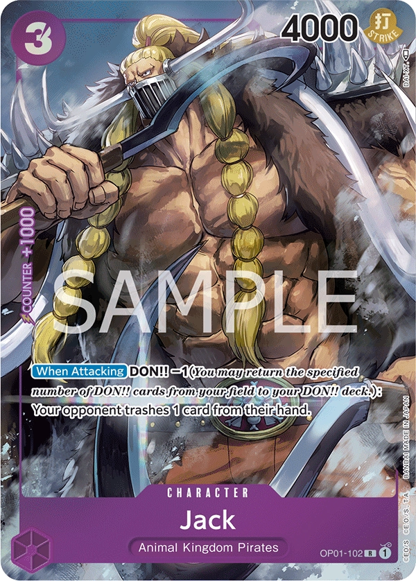 Jack OP01-102 Parallel R Romance Dawn One Piece Card