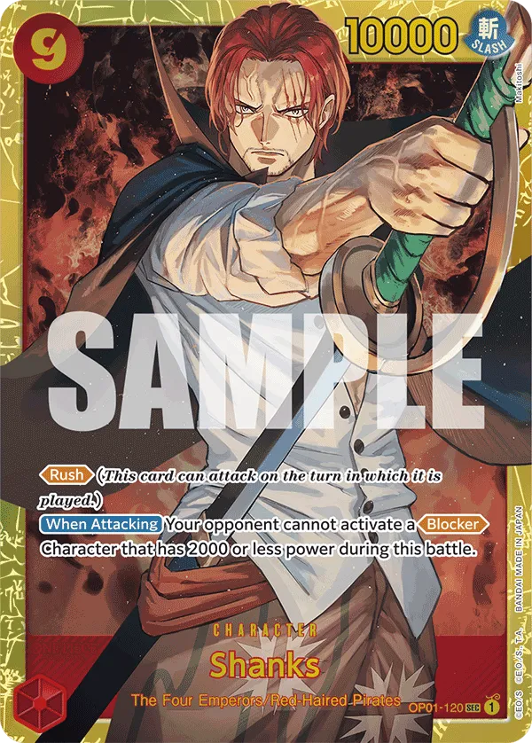 Shanks OP01-120 SEC The Best One Piece Card