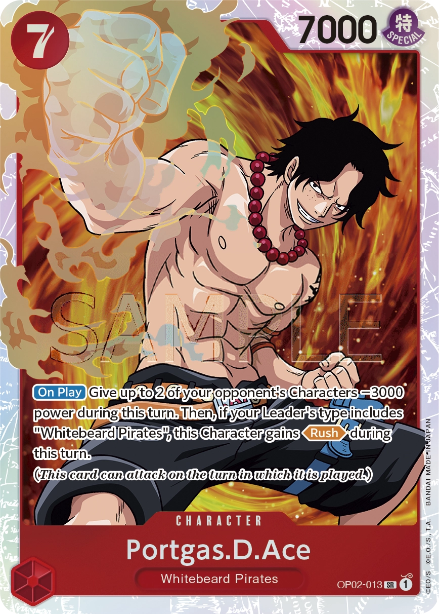 Portgas D Ace OP02-013 SR Paramount War One Piece Card