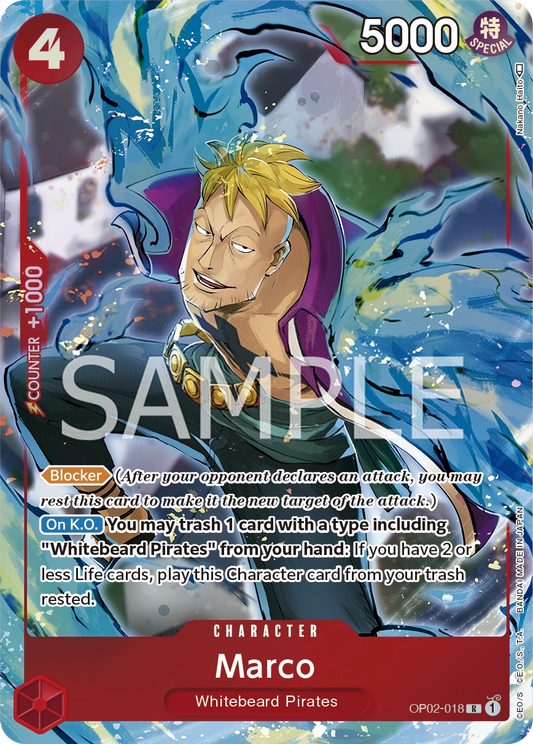 Marco OP02-018 Parallel R Paramount War One Piece Card Alt Art - Grand Line Collectibles