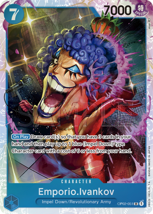 Emporio Ivankov OP02-051 SR Paramount War One Piece Card