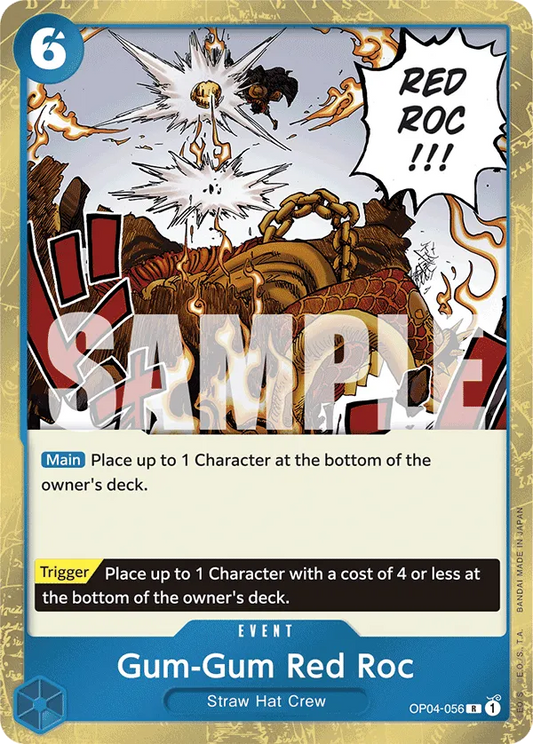 Gum Gum Red Roc OP04-056 Pirate Flag Foil R The Best One Piece