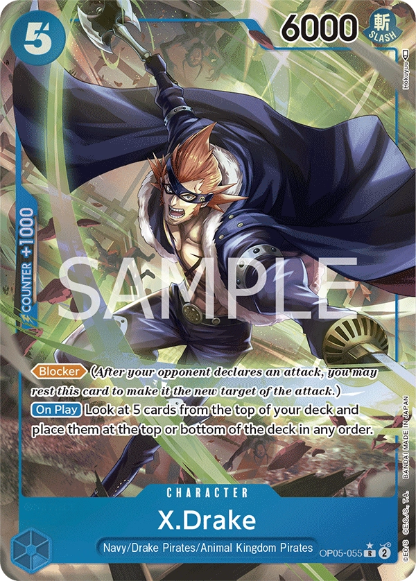 X.Drake OP05-055 Parallel R Awakening of the New Era One Piece Card