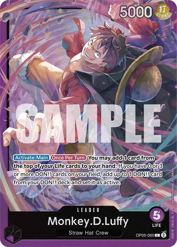 Monkey D Luffy OP05-060 L Purple Luffy ST18 One Piece Card