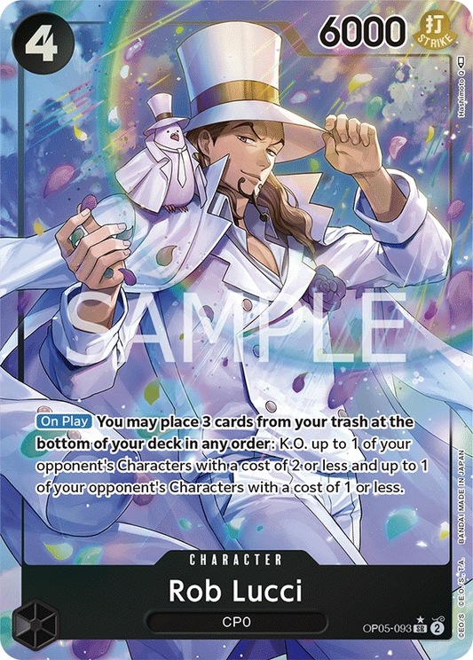 Rob Lucci OP05-093 SR Parallel Awakening Of The New Era One Piece Card