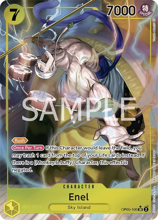 Enel OP05-100 Parallel SR Awakening Of The New Era One Piece Card