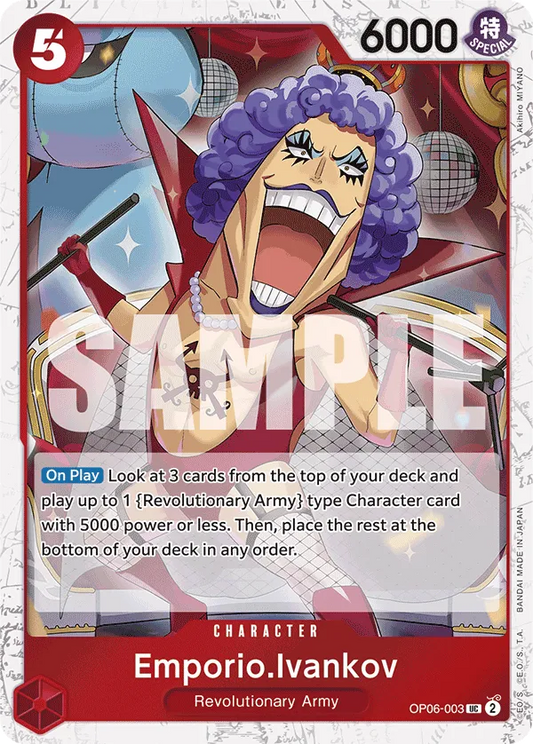 Emporio Ivankov OP06-003 Pirate Holo UC The Best One Piece Card