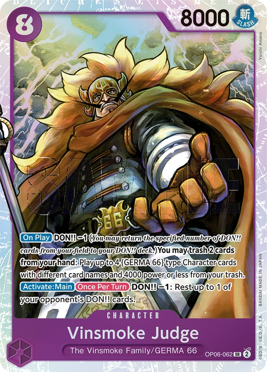 Vinsmoke Judge OP06-062 SR Wings of Captain One Piece Card