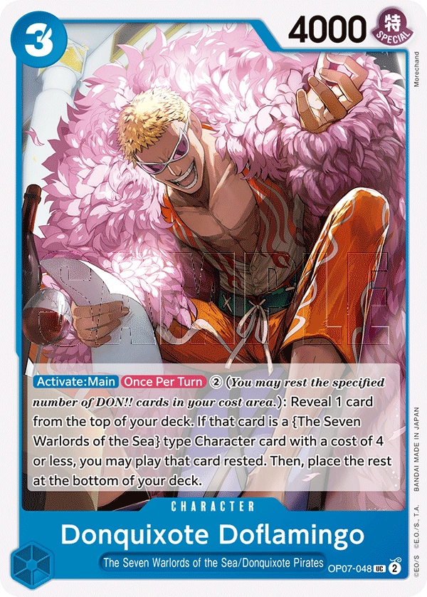 Donquixote Doflamingo OP07-048 UC 500 Years Into The Future One Piece Card - Grand Line Collectibles