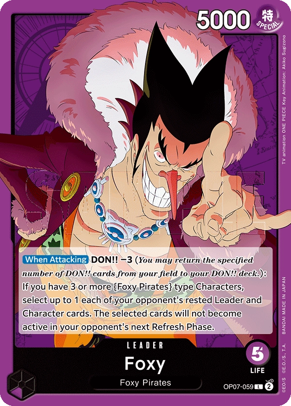 Foxy OP07-059 L 500 Years Into The Future One Piece Card - Grand Line Collectibles