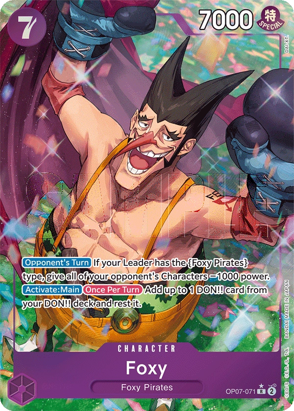 Foxy OP07-071 Parallel R 500 Years Into The Future One Piece Card - Grand Line Collectibles