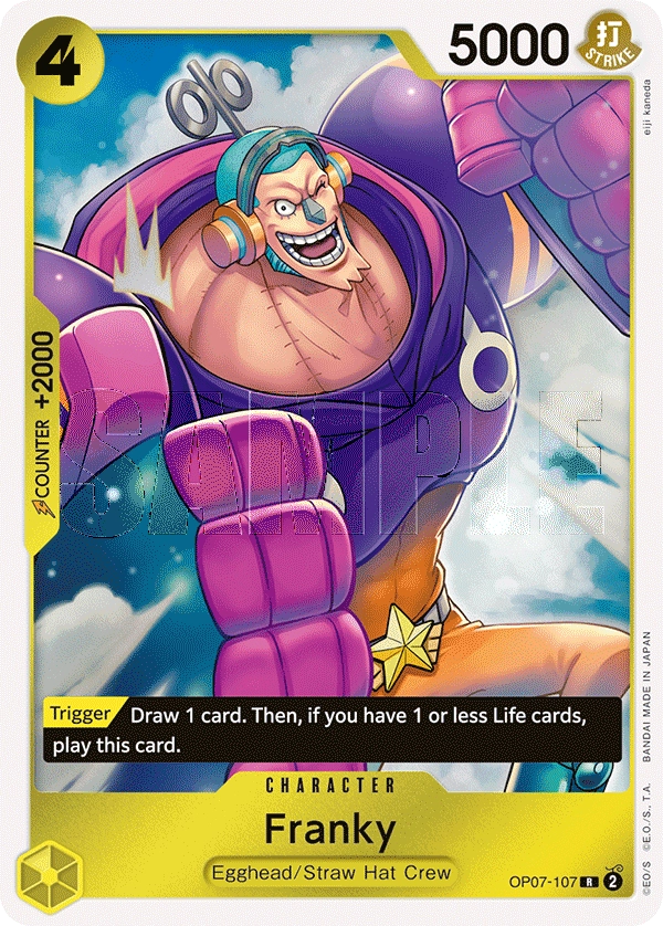 Franky OP07-107 R 500 Years Into The Future One Piece Card - Grand Line Collectibles