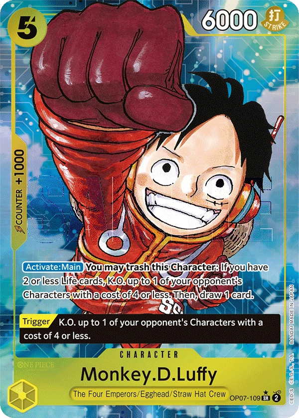 Monkey.D.Luffy OP07-109 Parallel SR 500 Years Into The Future One Piece Card - Grand Line Collectibles