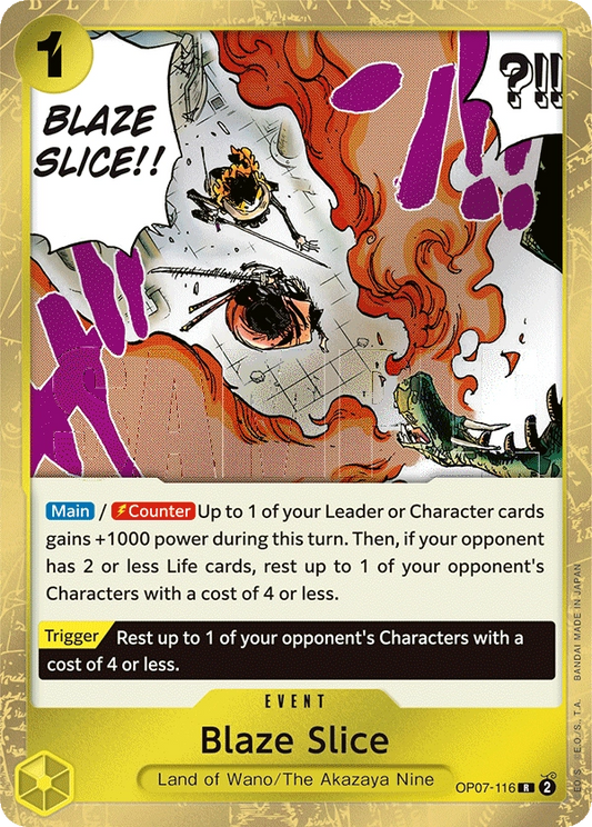 Blaze Slice OP07-116 R 500 Years Into The Future One Piece Card - Grand Line Collectibles