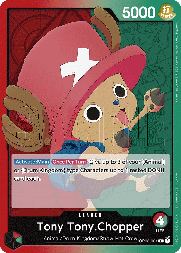 Tony Tony Chopper OP08-001  L Two Legends One Piece Card