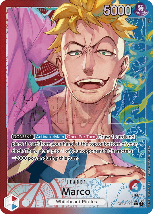 Marco OP08-002 Parallel L Two Legends One Piece Card