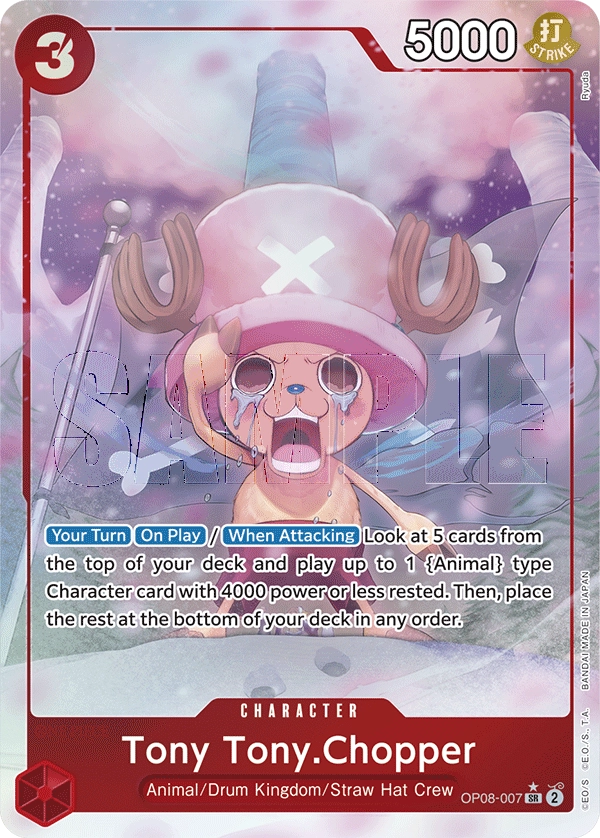 Tony Tony Chopper OP08-007 Parallel SR Two Legends One Piece Card