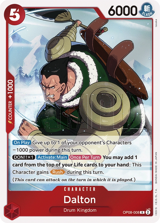 Dalton OP08-008 R Two Legends One Piece Card