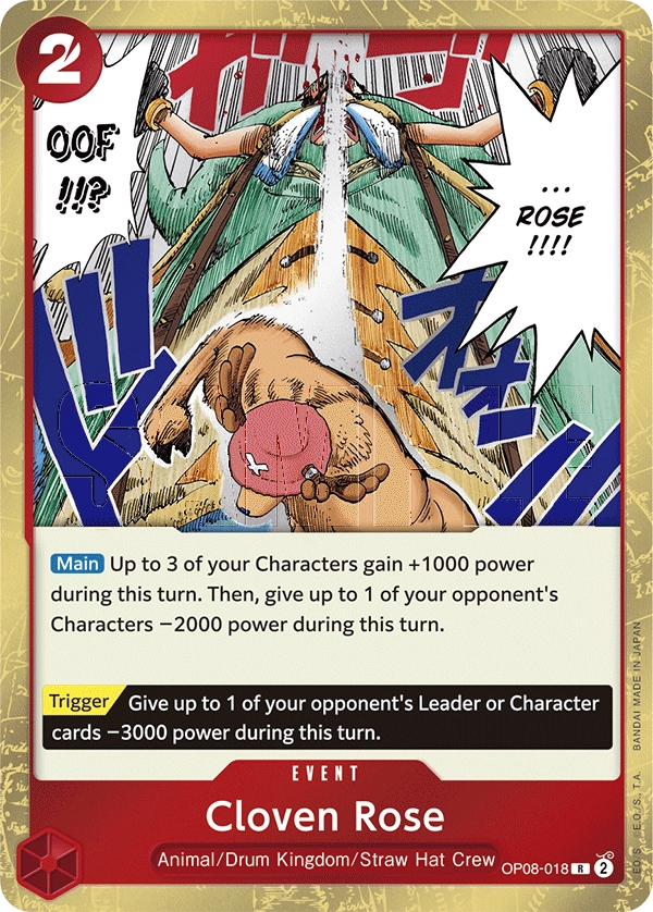 Cloven Rose OP08-018 R Two Legends One Piece Card