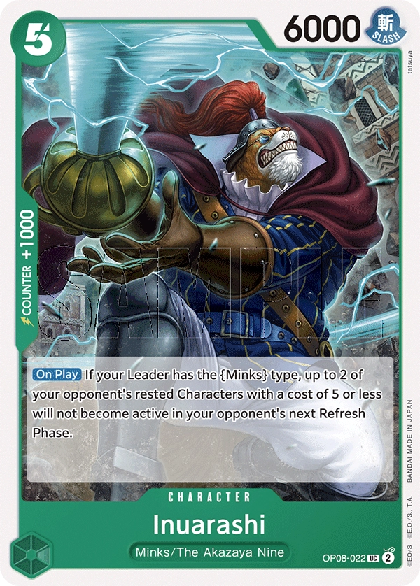 Inuarashi OP08-022 UC Two Legends One Piece Card