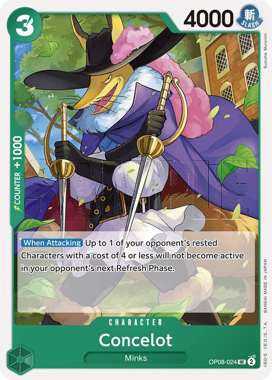 Concelot OP08-024 UC Two Legends One Piece Card