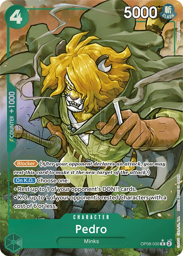 Pedro OP08-030 Parallel R Two Legends One Piece Card