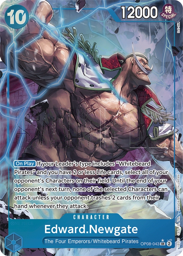 Edward Newgate OP08-043 Parallel SR Two Legends One Piece Card