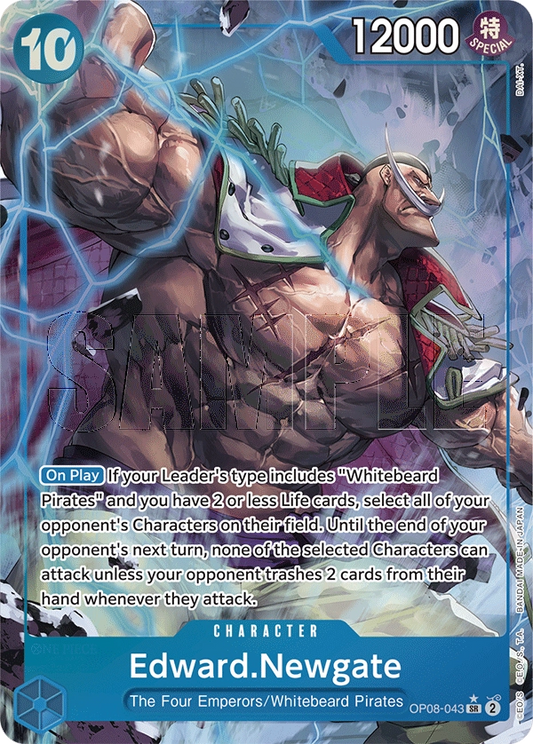 Edward Newgate OP08-043 Parallel SR Two Legends One Piece Card