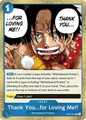 Thank You...for Loving Me!! OP08-053 R Two Legends One Piece Card