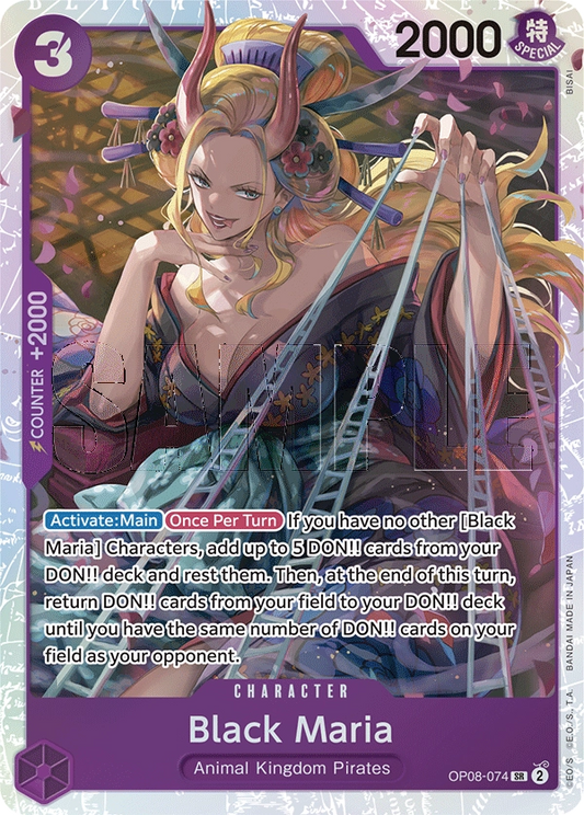 Black Maria OP08-074 SR Two Legends One Piece Card