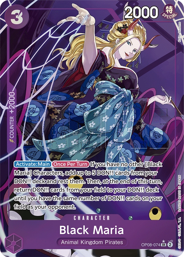 Black Maria OP08-074 Parallel SR Two Legends One Piece Card