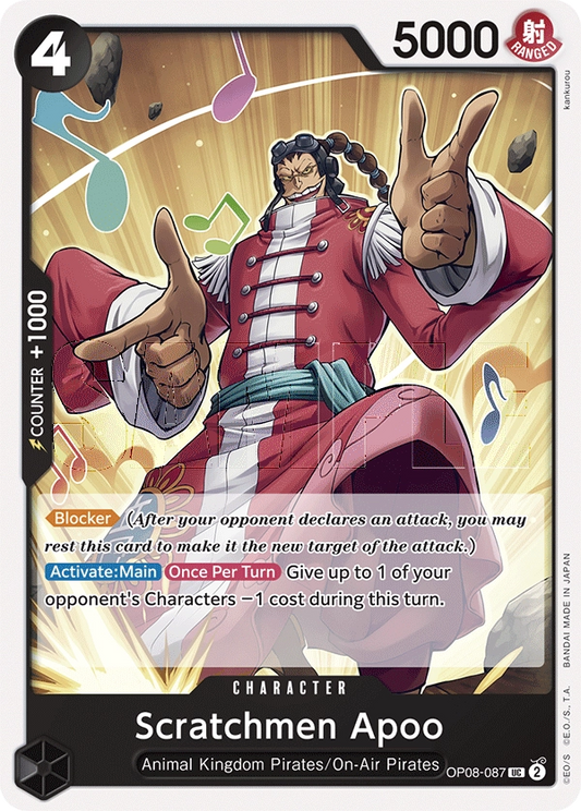 Scratchmen Apoo OP08-087 UC Two Legends One Piece Card