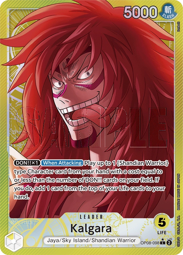 Kalgara OP08-098 Parallel L Two Legends One Piece Card