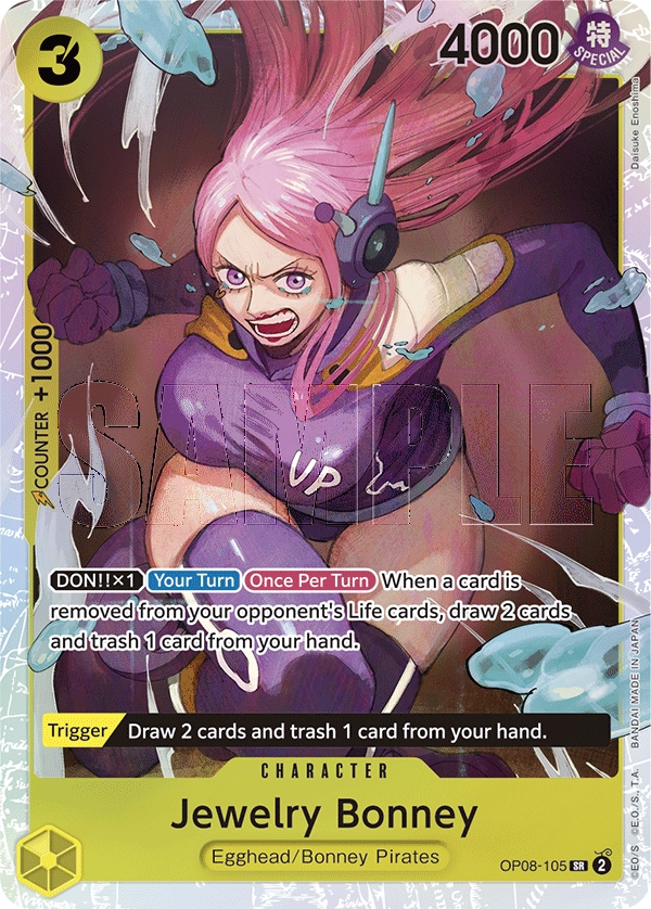 Jewelry Bonney OP08-105 SR Two Legends One Piece Card