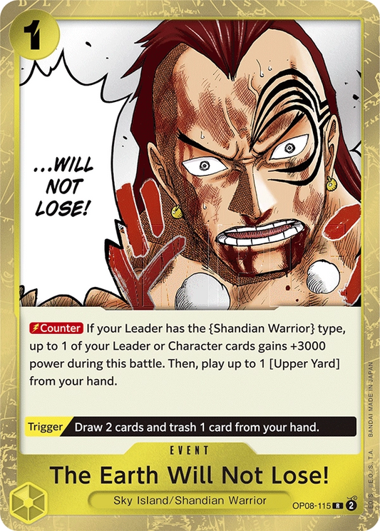 The Earth Will Not Lose! OP08-115 R Two Legends One Piece Card