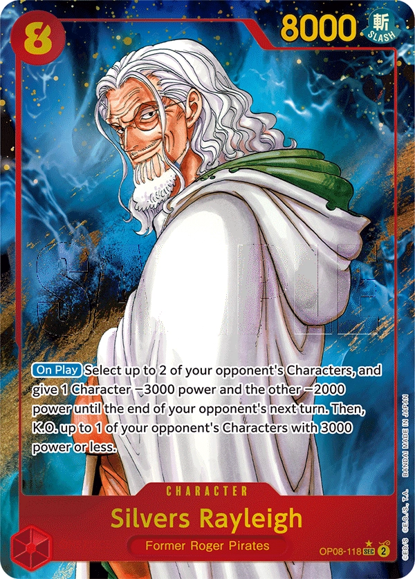 Silvers Rayleigh OP08-118 Parallel SEC Two Legends One Piece Card