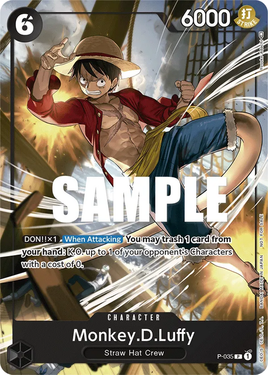 Monkey D Luffy  P-035 One Piece Card Sealed - Grand Line Collectibles