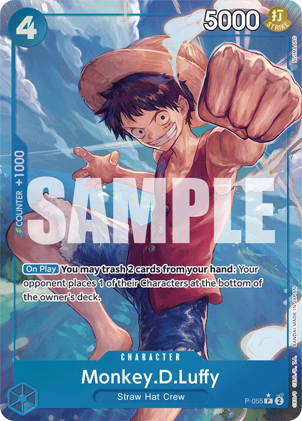 Monkey D Luffy P-055 Textured P The Best One Piece Card