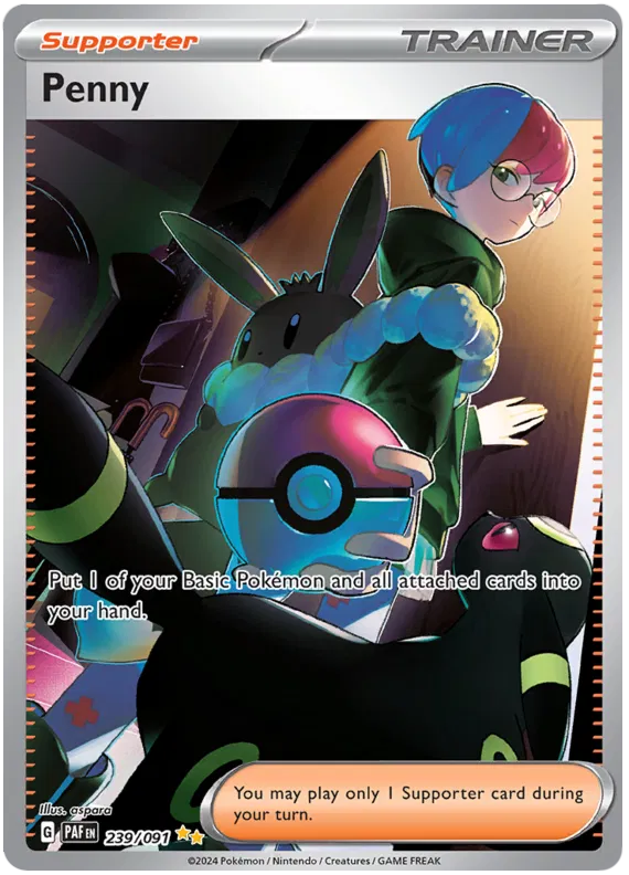 Penny 239/091 Special Illustration Rare Pokemon Scarlet & Violet Paldean Fates