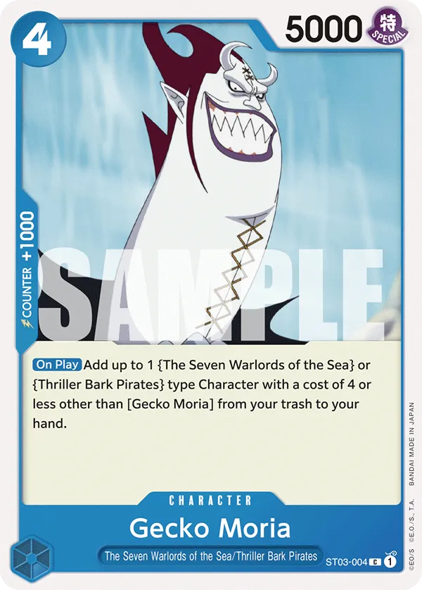 Gecko Moria ST03-004 C Blue Doflamingo ST17 One Piece Card