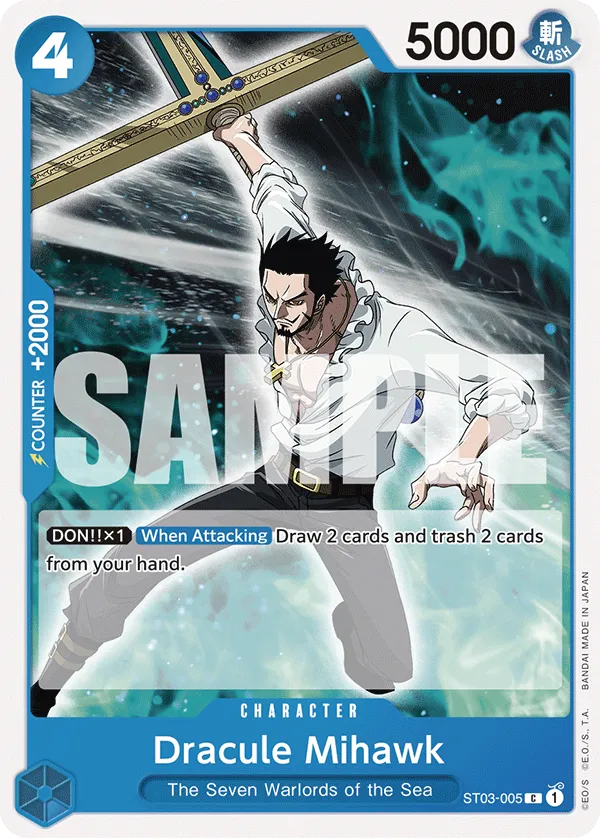 Dracule Mihawk ST03-005 C Blue Doflamingo ST17 One Piece Card