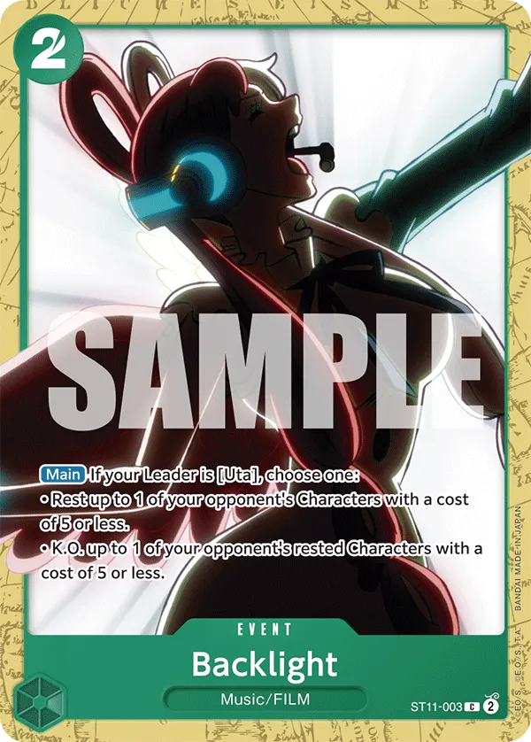 Backlight ST11-003 C Green Uta ST16 One Piece Card