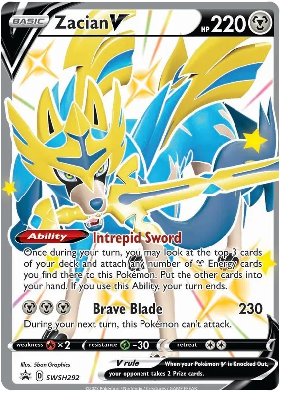 Zacian V SWSH292 Sword & Shield Black Star Promo Pokemon