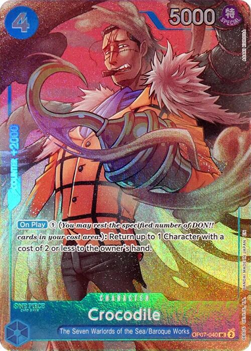 Crocodile (Seven Warlords of the Sea Binder Set) OP07-040 One Piece Promotion Cards One Piece Foil NM