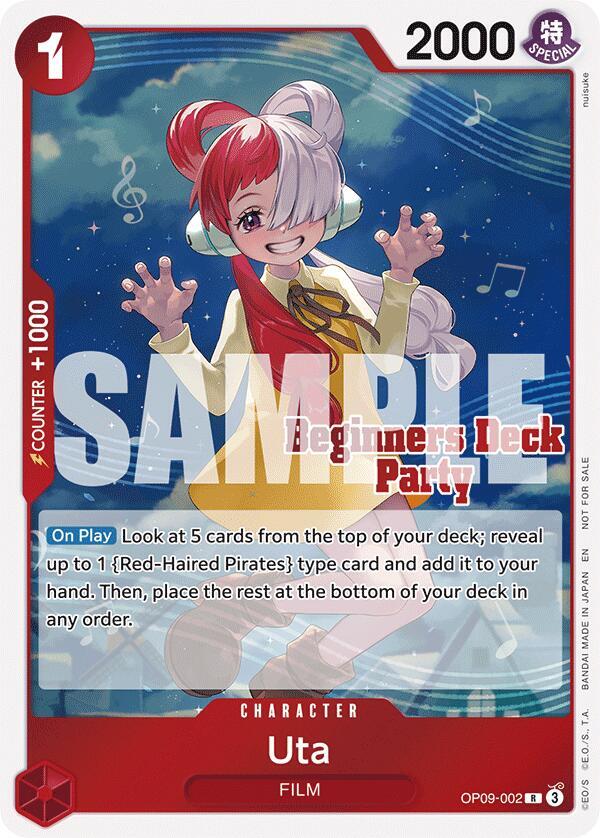 Uta (Beginners Deck Party [ST-23] - [ST-28] Participation Pack) OP09-002 One Piece Promotion Cards One Piece NM