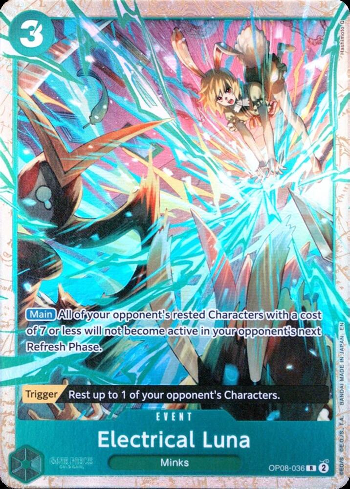 Electrical Luna OP08-036 Rare One Piece Promotion Cards One Piece Foil NM